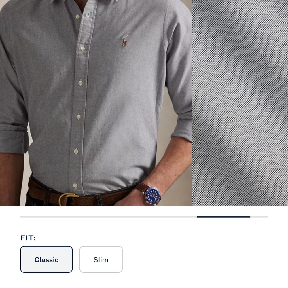Polo by Ralph Lauren Men's “The Iconic Oxford Shirt” in Slate XXL - Picture 8 of 8
